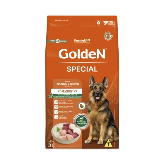 Ração Golden Special para Cães Adultos Frango e Carne 15 kg