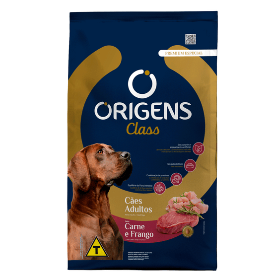 Ração Origens Class Cães Adultos Carne e Frango 15 kg
